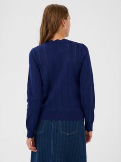 Saint Tropez Obette Pointelle Knit Jumper containing LENZING™ ECOVERO™ Viscose - view 2, Navy Peony