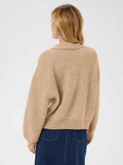 Saint Tropez Ottoline Collared Jumper, Tannin Melange - view 2, Tannin Melange