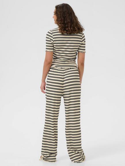 Saint Tropez Olalia Stripe T-Shirt containing LENZING™ ECOVERO™ Viscose, Ice/Black - view 2, Ice/Black