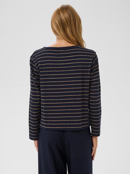 Saint Tropez Osanna Stripe Top, Nightsky/Tanin - view 2, Nightsky/Tanin
