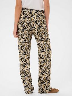 Saint Tropez Osina Blurred Animal Print Trousers containing LENZING™ ECOVERO™ Viscose, Tannin - view 2, Tannin