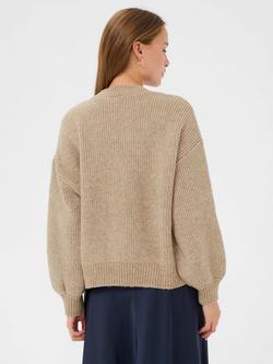Saint Tropez Ottoline V-Neck Jumper - view 2, Tannin Melange
