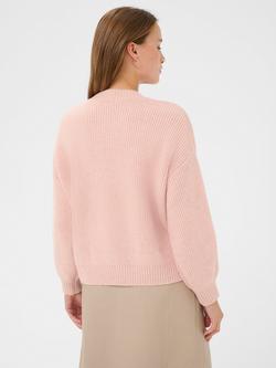 Saint Tropez Ottoline V-Neck Jumper - view 2, Pearl Blush Melange