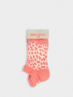 Sweaty Betty Stripe Workout Trainer Socks, Pack of 3, Melon/Pink - view 2, Melon/Pink
