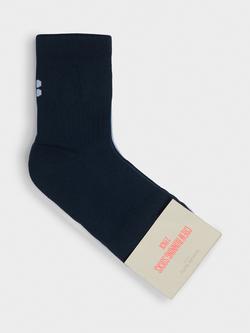 Sweaty Betty Crew Running Socks, Pack of 2, Navy Blue/Glacier Blue - view 2, Navy Blue/Glacier Blue
