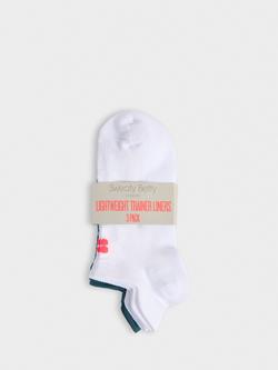 Sweaty Betty Lightweight Trainer Socks, Pack of 3, Green/Multi - view 2, Green/Multi