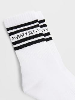 Sweaty Betty Varsity Slogan Socks - view 2, White/Black