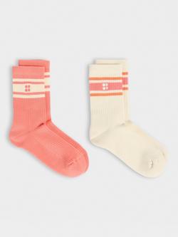 Sweaty Betty Lifestyle Ribbed Crew Socks, Pack of 2, Multi, Multi