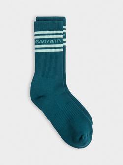 Sweaty Betty Varsity Slogan Socks, Green Multi