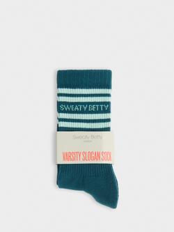 Sweaty Betty Varsity Slogan Socks - view 2, Green Multi