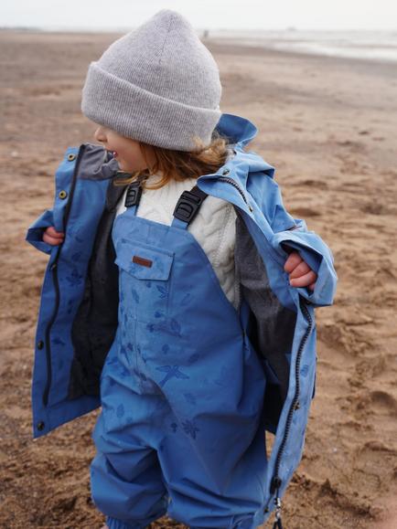 Toastie Kids' Magic Water Waterproof Dungarees, Rain Blue - view 2, Rain Blue