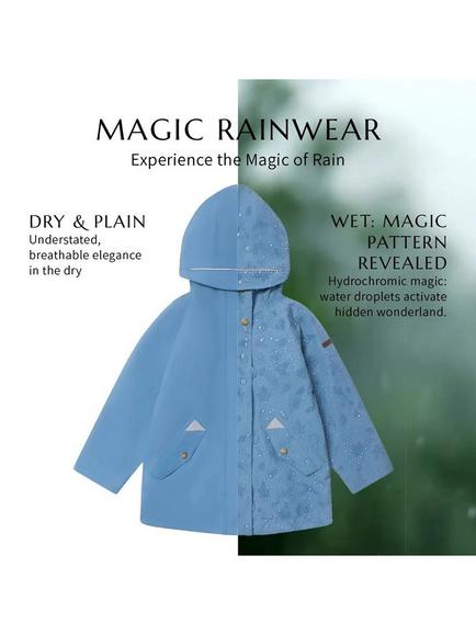 Toastie Kids' Magic Water Waterproof Raincoat, Rain Blue - view 2, Rain Blue