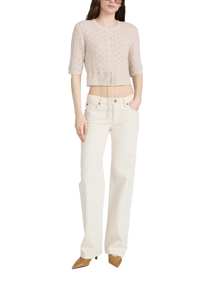 FRAME Saturday Low Rise Straight Leg Jeans, Shell, Shell