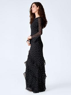 OMNES Bridie Polka Dot Maxi Dress, Black Polka Dot - view 2, Black Polka Dot