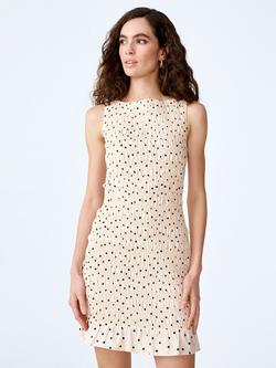 OMNES Luann Polka Dot Mini Dress, White, White