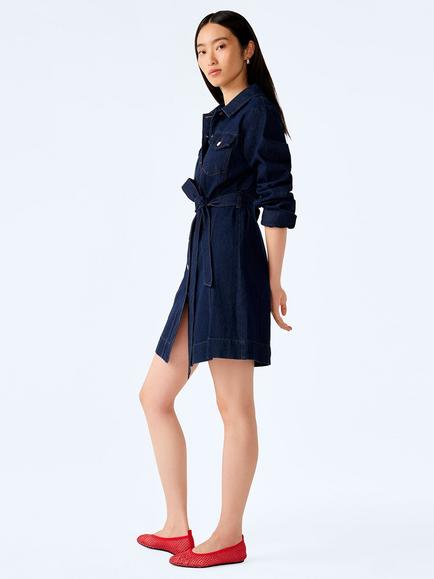 OMNES Vera Denim Shirt Dress - view 2, Indigo