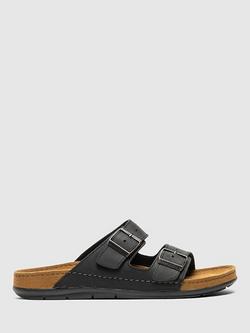 Rodd & Gunn Raglan Leather Slider Sandals, Onyx