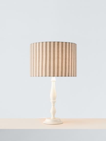 John Lewis Herringbone Stripe Drum Lampshade, Sandstone, Sandstone