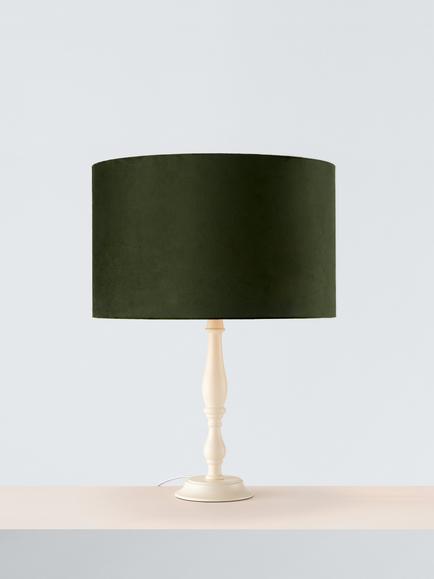 John Lewis Matt Velvet Drum Lampshade, Myrtle
