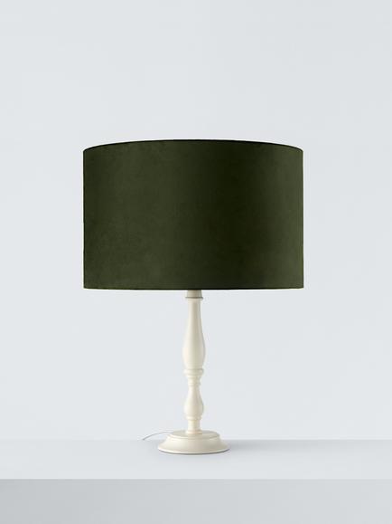 John Lewis Matt Velvet Drum Lampshade - view 2, Myrtle