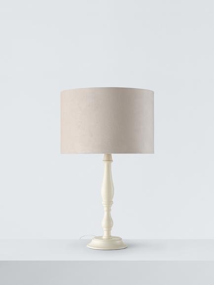 John Lewis Velvet Drum Lampshade - view 2, Marshmallow