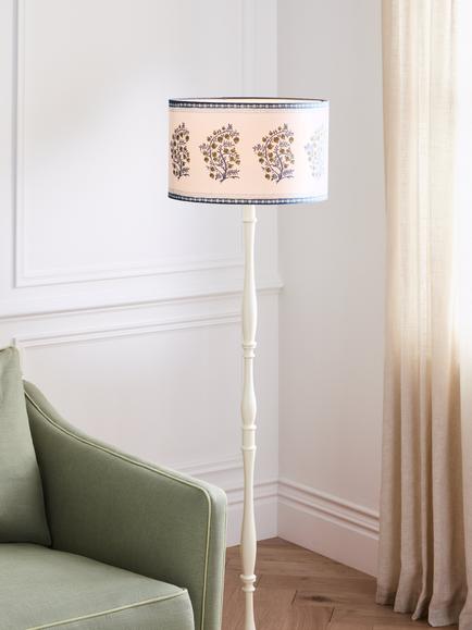 John Lewis Pomegranate Tree Drum Lampshade - view 2, Natural Multi