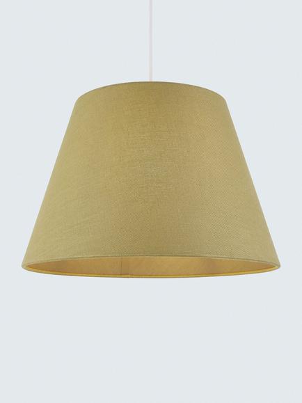 John Lewis Sophia Pure Linen Tapered Lampshade, Bronze Green