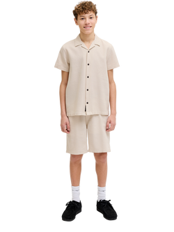 Jack & Jones Kids' Pure Cotton Short Sleeve Shirt - view 2, Moonbeam