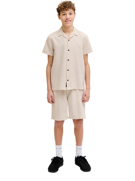 Jack & Jones Kids' Pure Cotton Short Sleeve Shirt - view 2, Moonbeam
