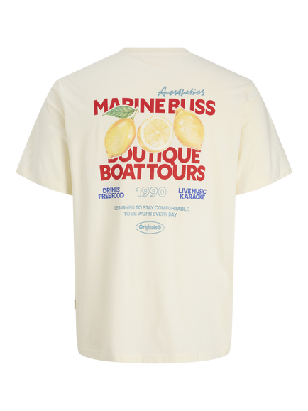 Jack & Jones Kids' Short Sleeve Poster Print T-Shirt, Antique White - view 2, Antique White