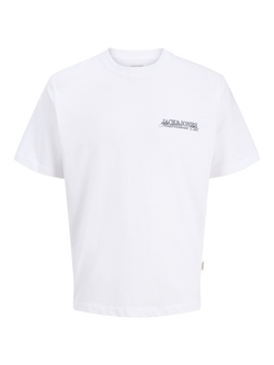 Jack & Jones Kids' Jorcass Cotton Graphic T-Shirt,  Bright White, Bright White