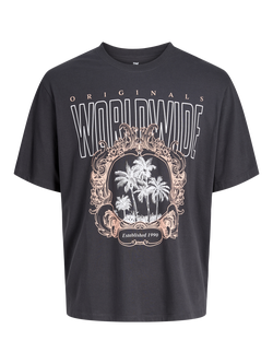 Jack & Jones Kids' Jorcoll Cotton Graphic T-Shirt, Phantom, Phantom