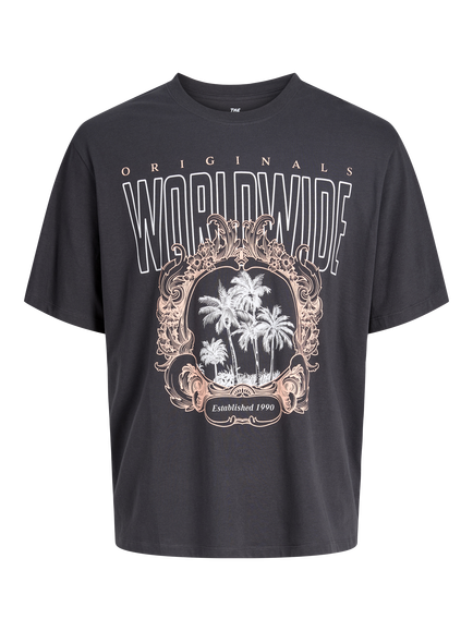Jack & Jones Kids' Jorcoll Cotton Graphic T-Shirt, Phantom, Phantom