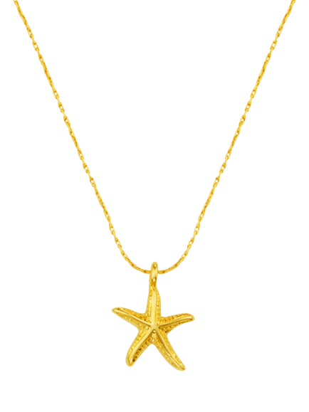 Orelia Fine Starfish Collar Necklace, Gold, Gold