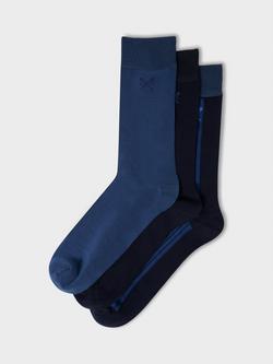 Crew Clothing Crew Socks, Pack of 3, Navy Blue, Navy Blue