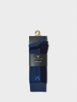 Crew Clothing Crew Socks, Pack of 3, Navy Blue - view 2, Navy Blue