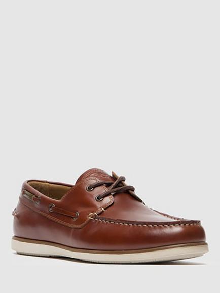 Rodd & Gunn Boardwalk Leather Boat Shoes - view 2, Chestnut