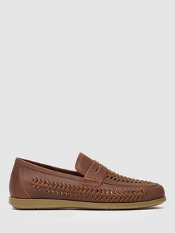 Rodd & Gunn Gisborne Huarache Leather Loafers, Coffee, Coffee