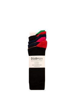 OddBalls Cotton Rich Socks, Pack of 5, Black/Multi - view 2, Black/Multi