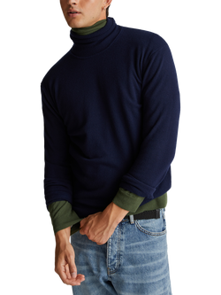 Benetton Wool Turtle Neck Jumper, Night Blue, Night Blue