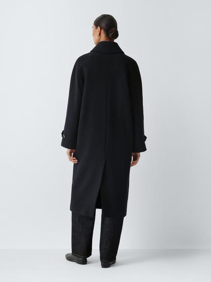 John Lewis Wool Blend Car Coat - view 2, Navy