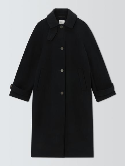 John Lewis Wool Blend Car Coat, Navy