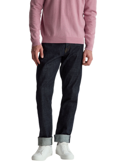 Benetton Regular Mid-Rise Tapered Fit Jeans, Blue, Blue