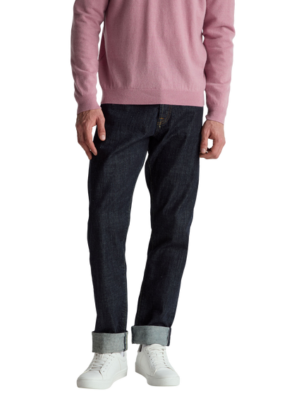 Benetton Regular Mid-Rise Tapered Fit Jeans, Blue, Blue