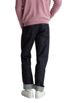 Benetton Regular Mid-Rise Tapered Fit Jeans, Blue - view 2, Blue