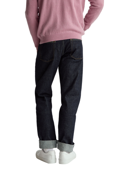 Benetton Regular Mid-Rise Tapered Fit Jeans, Blue - view 2, Blue