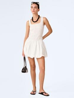 OMNES Fernanda Puffball Hem Mini Dress, White