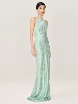 OMNES Jai Jacquard Maxi Dress, Sage - view 2, Sage