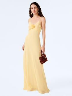 OMNES Lisa Chiffon Maxi Dress, Butter Yellow, Butter Yellow