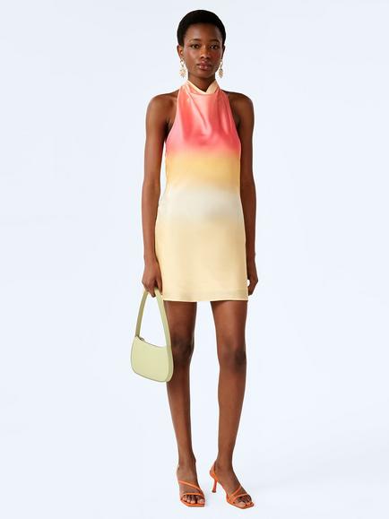 OMNES Luzia Satin Ombré Mini Dress, Multi, Multi